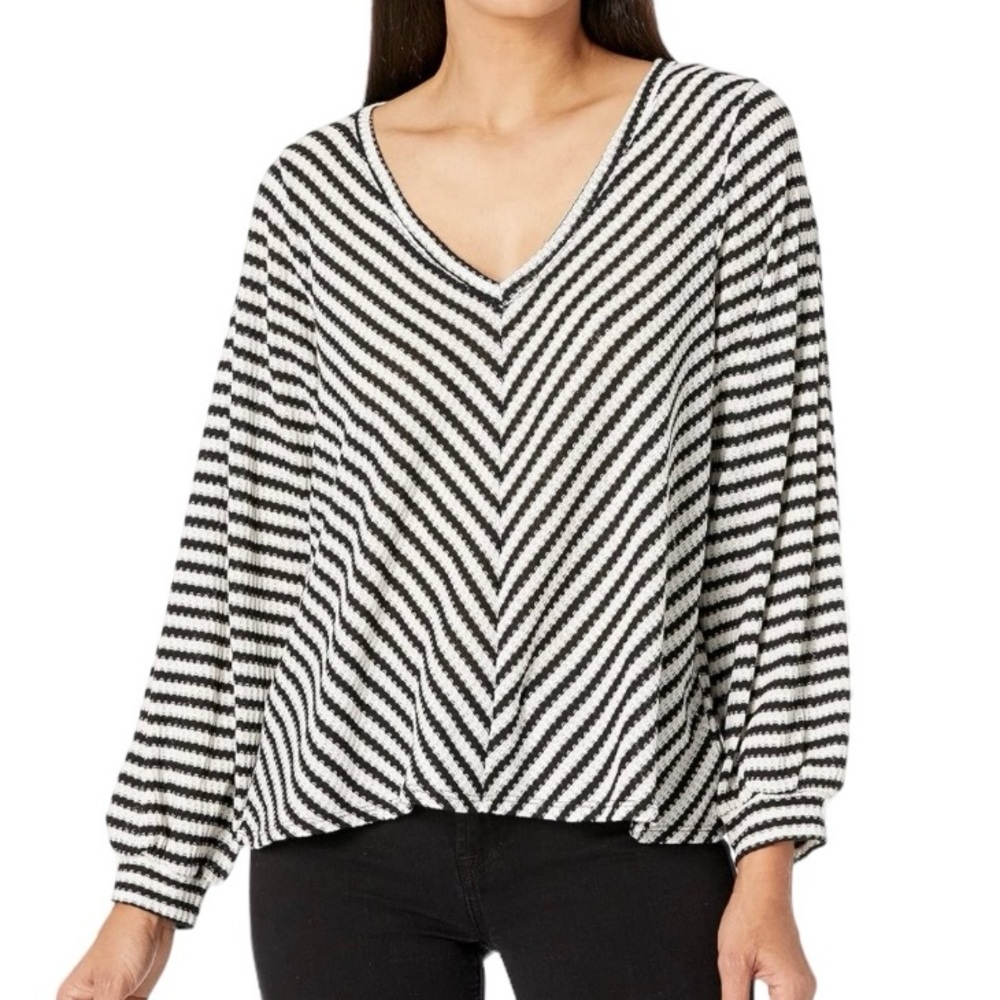 Jessica Simpson Brit Waffle Knit Boxy Cropped Pullover Top